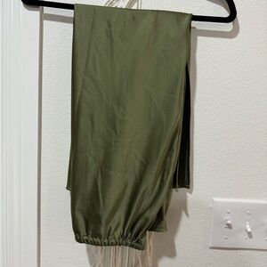 Old Navy Olive Green Satin Skirt